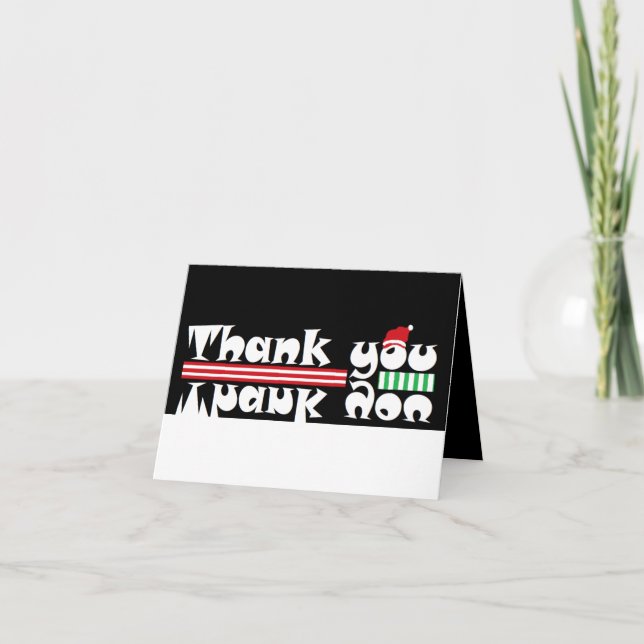 Bonbons de fête, Carte de remerciements employé (Devant)