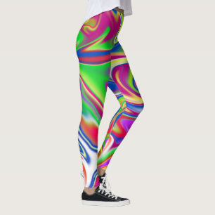 Bonbons de gomme à bulles marbrées, dames Leggings
