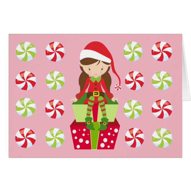 Bonbons de Noël à mollets personnalisés Elfe de No (Devant horizontal)