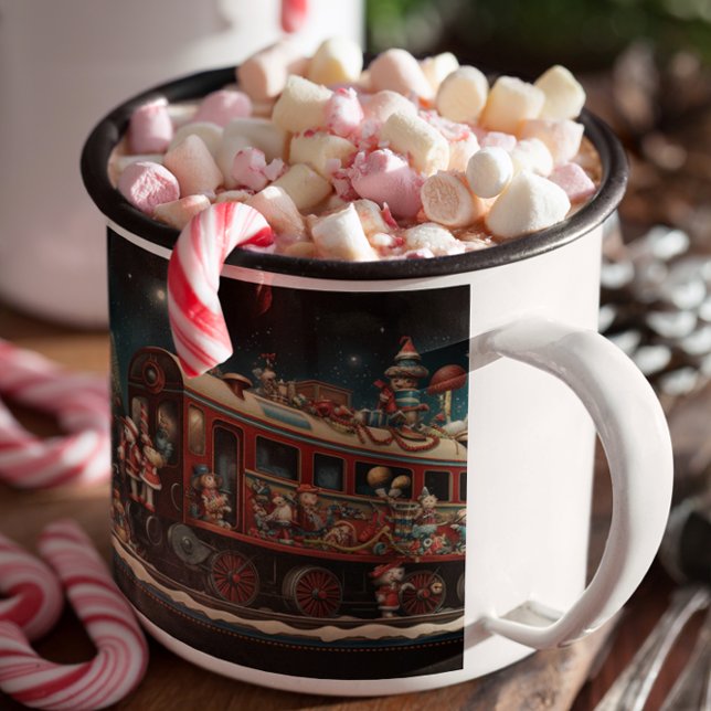 Bonbons de Noël Whimsical Train 2 Mug (Whimsical Christmas Candy Train 2 Mug
)
