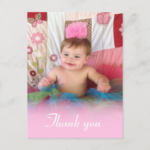 Bonbons en coton rose : Carte postale Merci photo