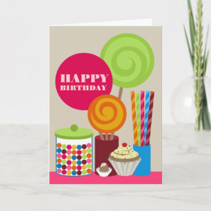 Bonbons et sucreries Carte d'anniversaire