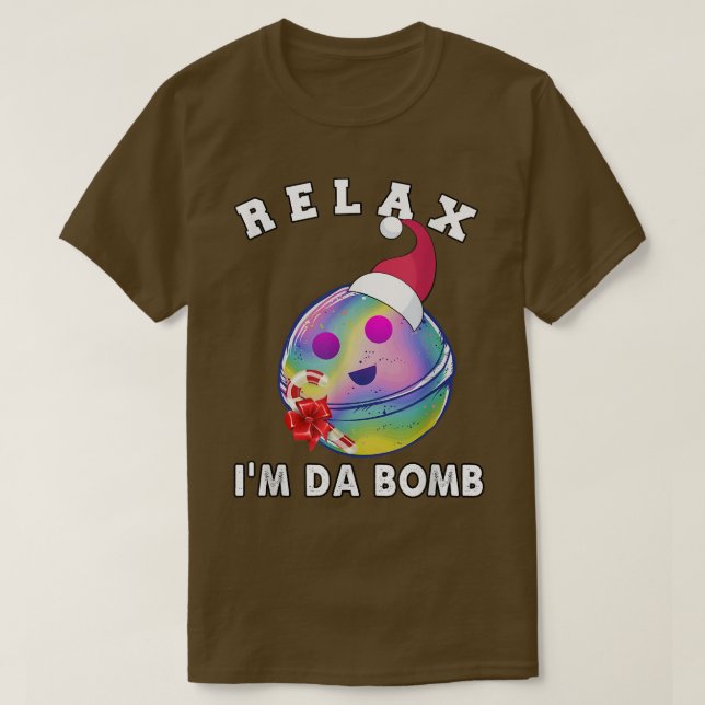 Bonbons für Weihnachtsmannmütze-Emoticon für Riese T-Shirt (Design vorne)