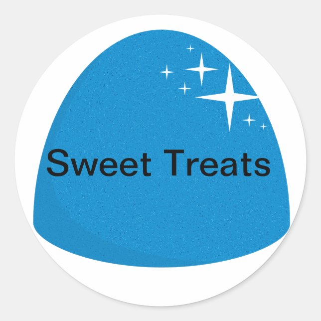 Bonbons Géant Bleu Gumdrop Party Favoriser Sticker (Devant)