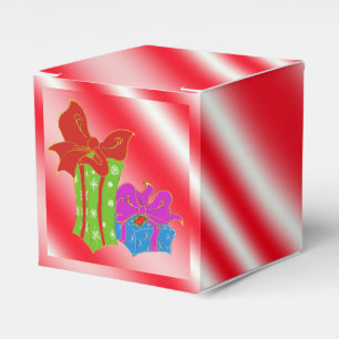 Bonbons gestreift mit Geschenkkiste Gastgeschenk. Geschenkschachtel
