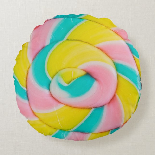 Bonbons Rundes Kissen (Vorderseite)