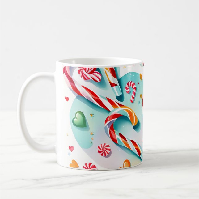 Bonbons und Herz Kaffeetasse (Links)