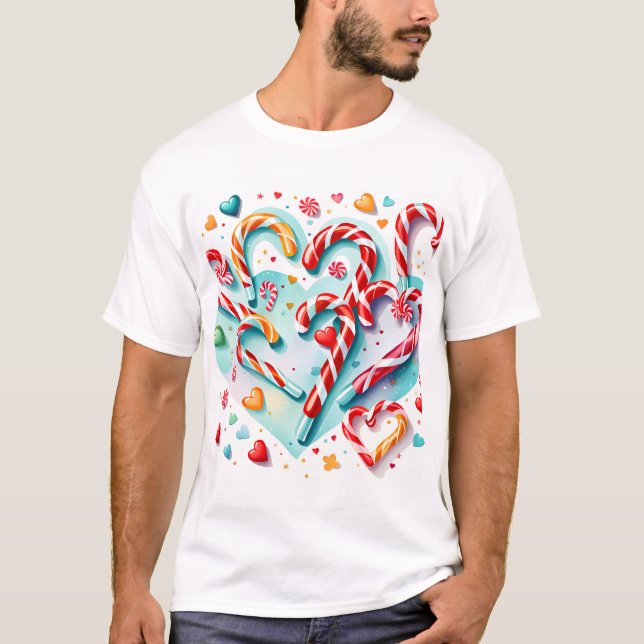 Bonbons und Herz T-Shirt (Vorderseite)
