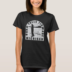 Bond Falls Flowake Ice Fishing Michigan T-Shirt