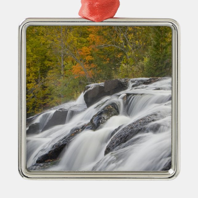 Bond Falls on the Middle Fork of the Ontonagon Silbernes Ornament (Vorne)