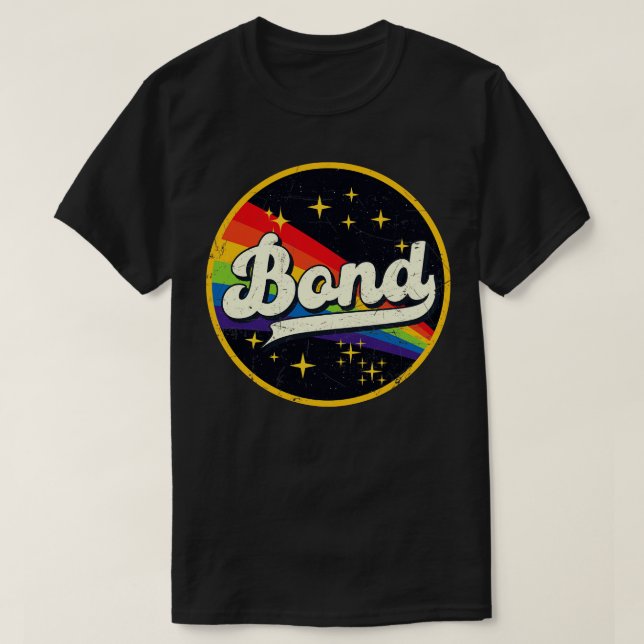 Bond Rainbow in Space Vintag GrungeStyle T-Shirt (Design vorne)