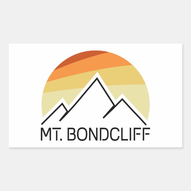 Bondcliff New Hampshire Retro Rechteckiger Aufkleber (Vorderseite)