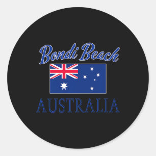 Bondi Beach Australia Flag Runder Aufkleber