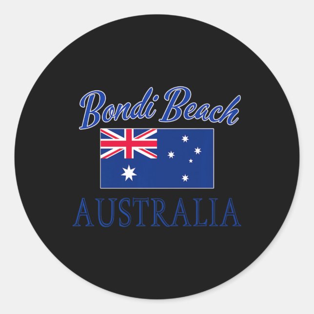 Bondi Beach Australia Flag Runder Aufkleber (Vorderseite)