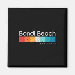 Bondi Beach Australia Retro Design Magnet