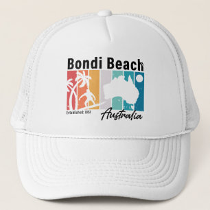 Bondi beach Australia Vintag Retro Souvenirs 80er Truckerkappe