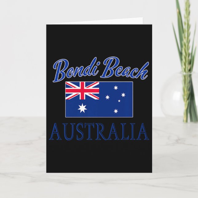 Bondi Beach Australien Flagge  Karte (Vorderseite)