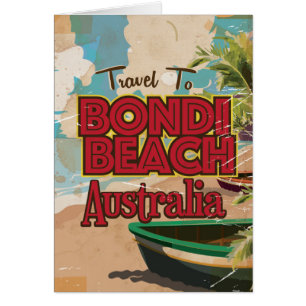 Bondi Beach Australien Vintages Urlaubsplaner