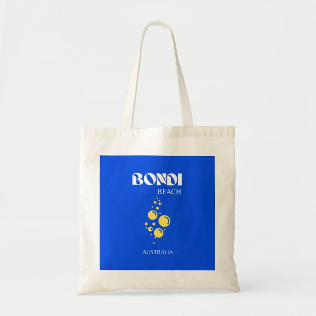 Bondi Beach, Bondi Beach Travel Art, Blue Tragetasche (Vorne)