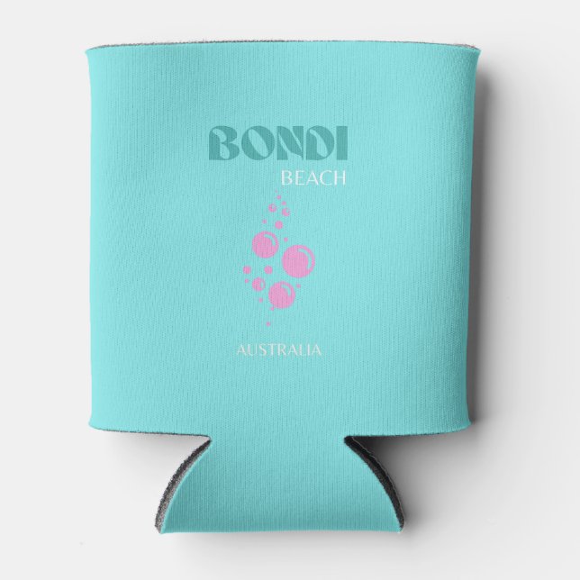 Bondi Beach, Travel Art, Blue Aqua Dosenkühler (Vorderseite)