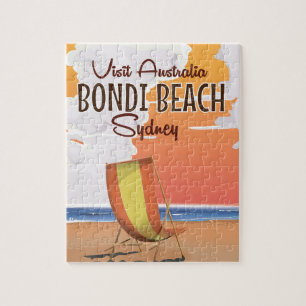 Bondi Beach Vintage Travel Poster