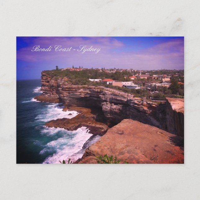 Bondi Coast panorama, Sydney, Australien Postkarte (Vorderseite)