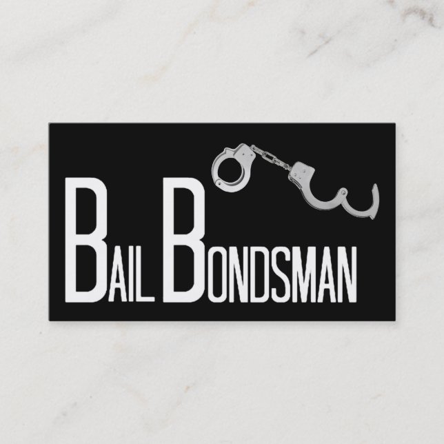 Bondsman Black Simple Business Card Visitenkarte (Vorderseite)