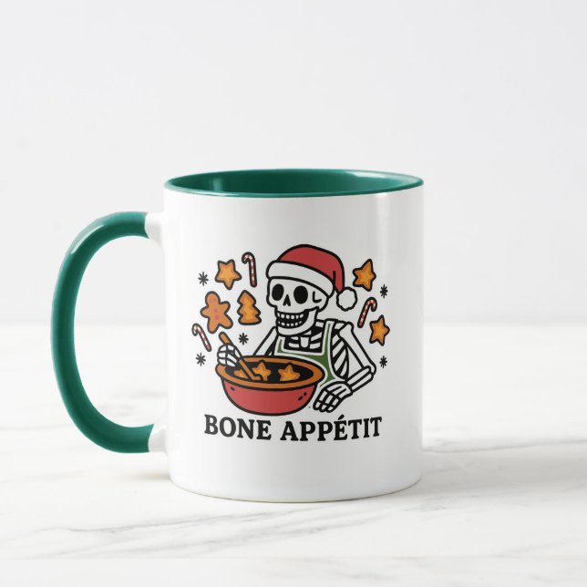 Bone Appétit Christmas Skelett Tasse (Links)