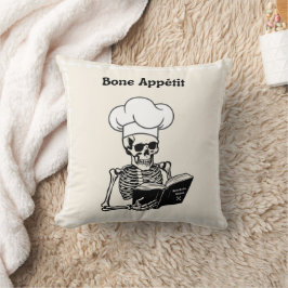 Bone Appétit Halloween Skeleton Koch Pillow Kissen