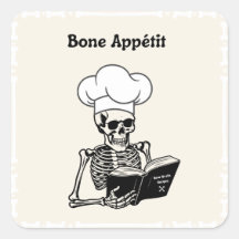 Bone Appétit Halloween Skeleton Koch Stickers