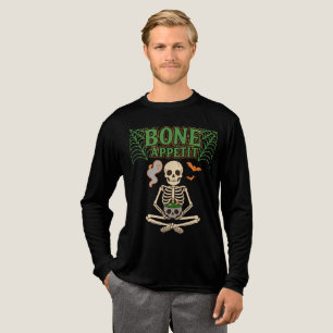 Bone Appétit Halloween Skeleton mit Cauldron Tri-Blend Shirt