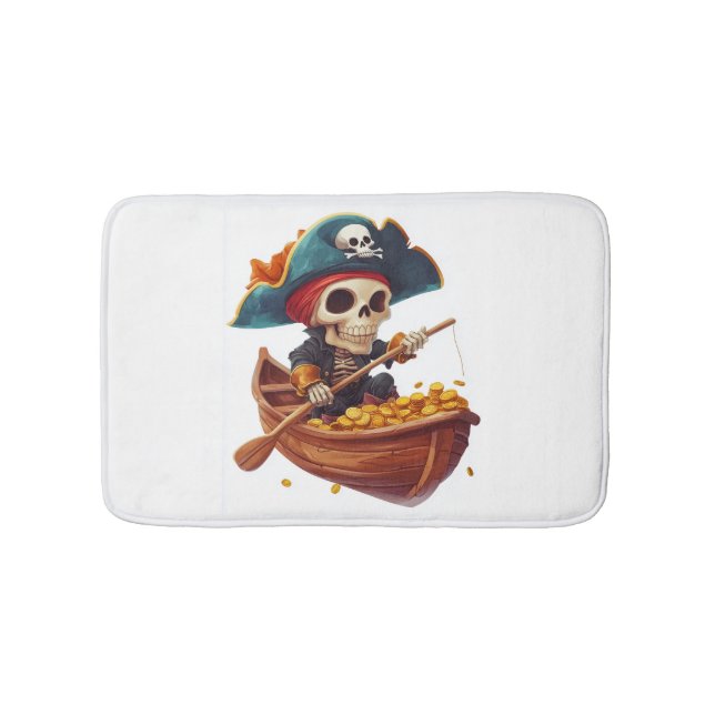 Bone Buccaneer � Funny Pirate Skull Badematte (Vorderseite)