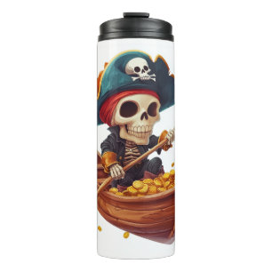 Bone Buccaneer – Lustiger Piratenschädel Thermosbecher