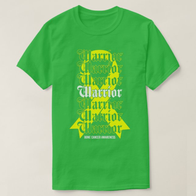 Bone Cancer Awareness Warrior Yellow Ribbon Gift1 T-Shirt (Design vorne)