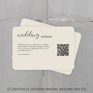 Bone ・ Elegante moderne Hochzeit Begleitkarte