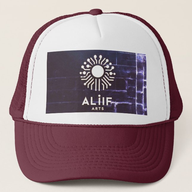 Bone Logo Geométrico Allif Arts **tie-dye** Truckerkappe (Vorderseite)