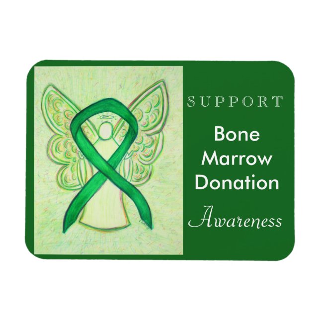 Bone Marrow Spenden Awareness Ribbon Angel Magnet (Horizontal)