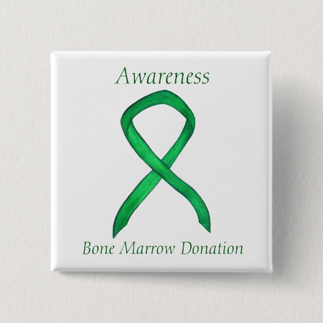 Bone Marrow Spenden Sensibilisierungsband Custom B Button (Vorderseite)