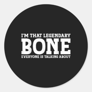 Bone Surname Funny Team Familienname Knochen Runder Aufkleber