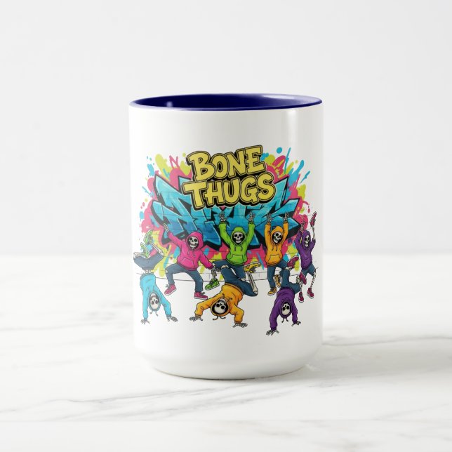 Bone Thugs Skeleton Dancers Halloween Tasse (Zentrum)