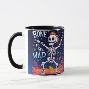 Bone to Be Wild Tanzendes Skelett Halloween Tasse