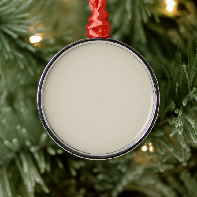 Bone White Round Silbernes Ornament (Baum)