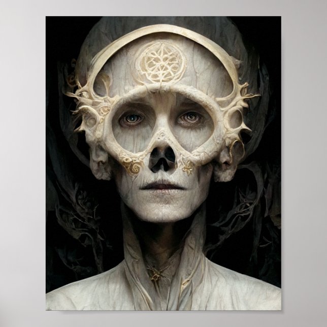 Bone Wraith 2 Dark Fantasy Sci-Fi Art Poster (Vorne)