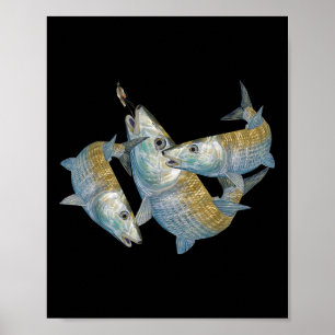 Bonefish-Jagd Ein Salzwasser-Fliegenfischen & Poster