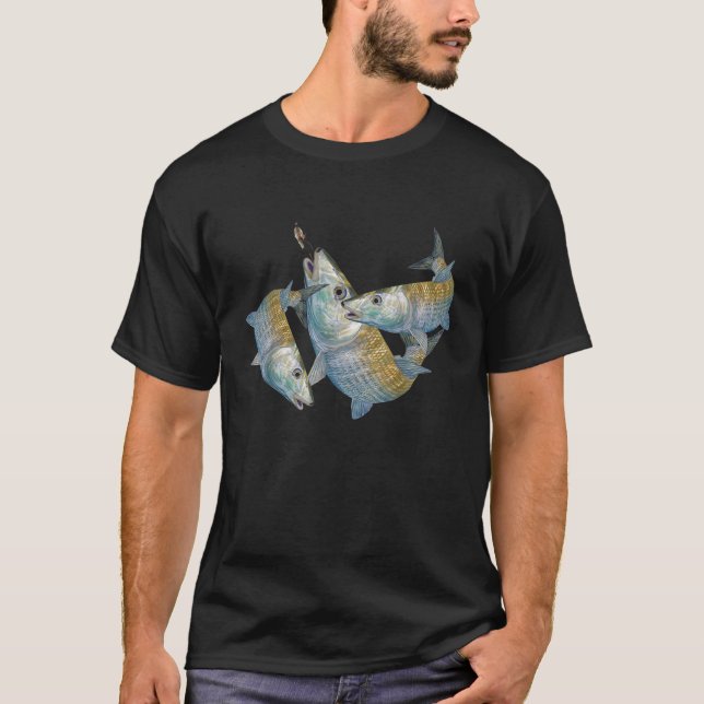 Bonefish Jagen a Salt Water Fishing Design T-Shirt (Vorderseite)