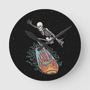 Bonehead Board Typ Runde Wanduhr