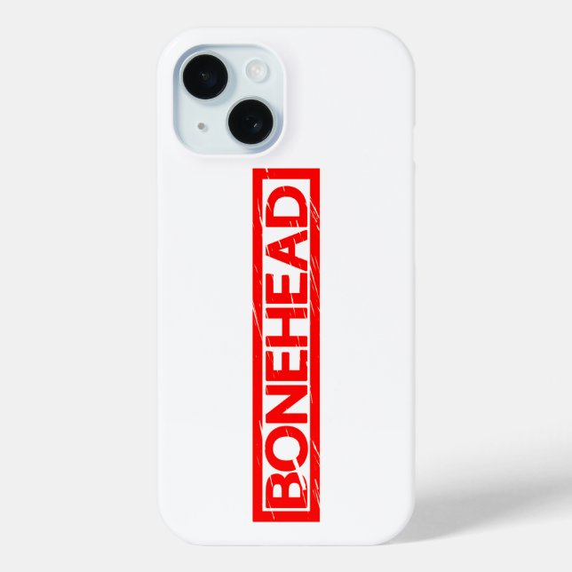 Bonehead Briefmarke Case-Mate iPhone Hülle (Rückseite)