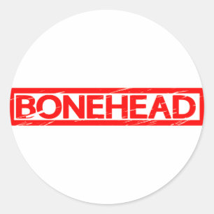 Bonehead Briefmarke Runder Aufkleber