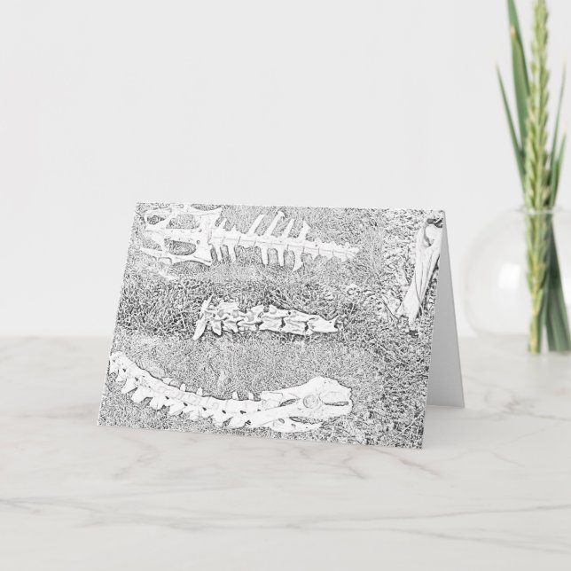 Bones Coloring DIY Coloring Project Karte (Vorderseite)