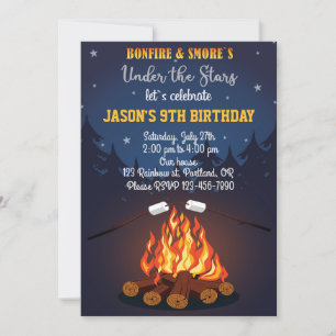 Bonfire anniversaire invitation invitation de la f